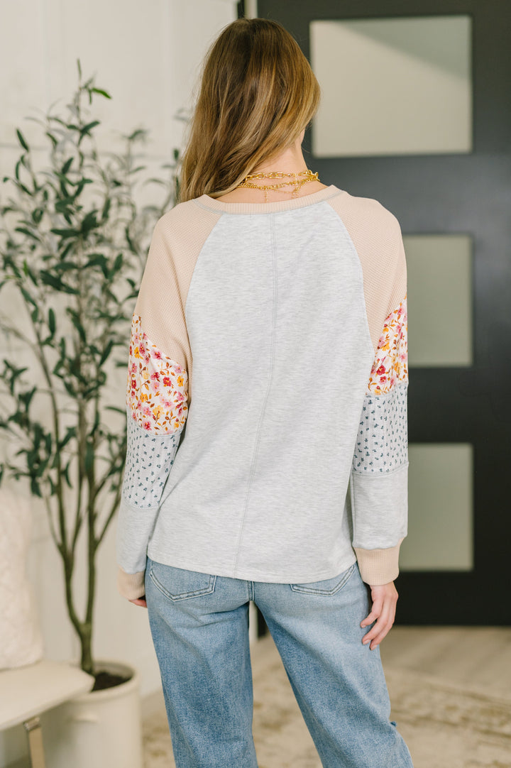 Wondering Aloud Patchwork Long Sleeve Top- 3/3/2026