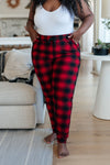 Your New Favorite Joggers in Red Plaid OW
