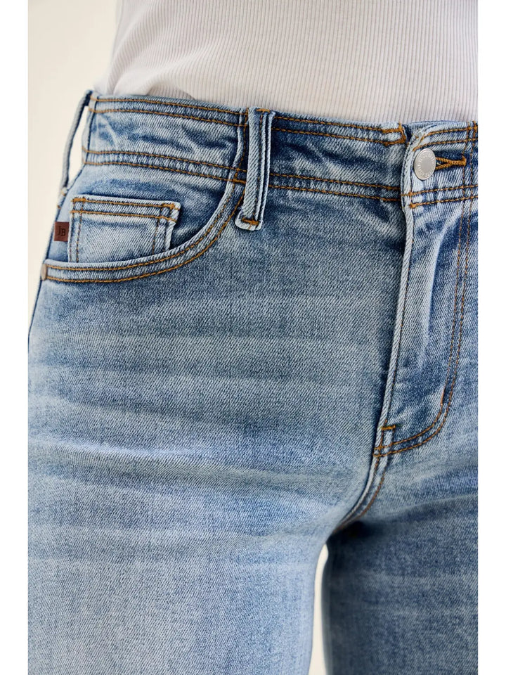 Fray Edge Wide Judy Blue Ankle