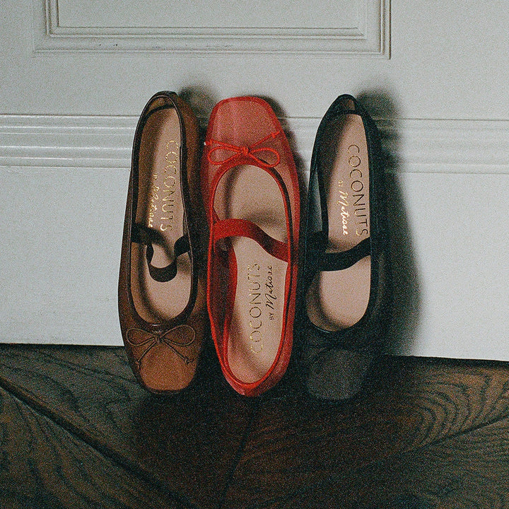 Bronx Ballet Flat in Cherry Red