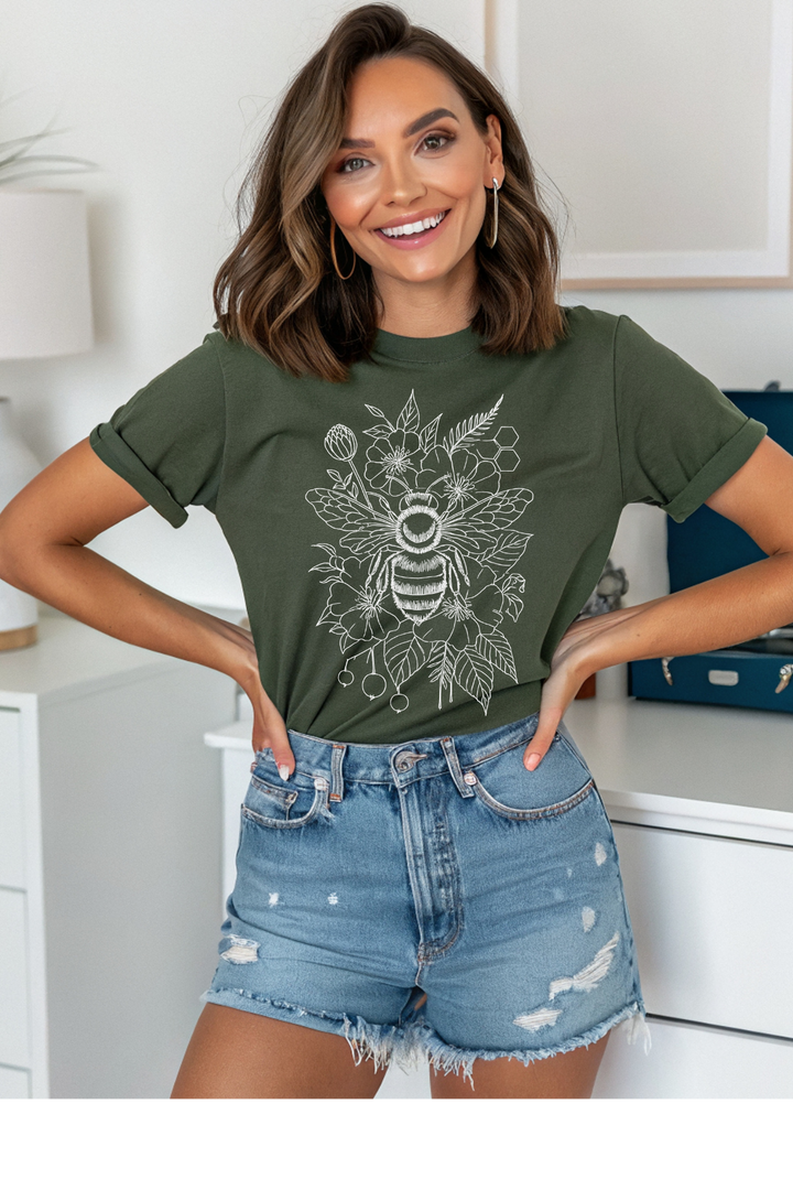 Bee Floral Graphic Tee