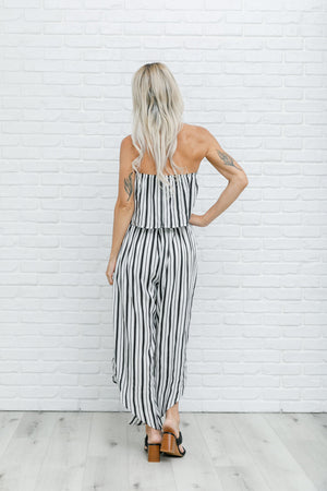 Modern Stripes Sleeveless Jumpsuit
