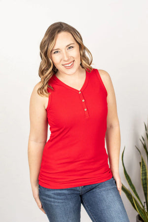 IN STOCK Addison Henley Tank - Red