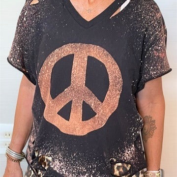 Destroyed Peace Sign Tee