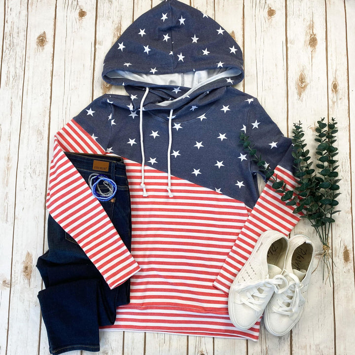 Ashley Hoodie - Stars and Stripes - OW *FINAL SALE*