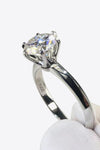 Charmed Subtle Sparkle 3 Carat 925 Sterling Silver Moissanite 6-Prong Ring {Pair with CHARMED BAND}