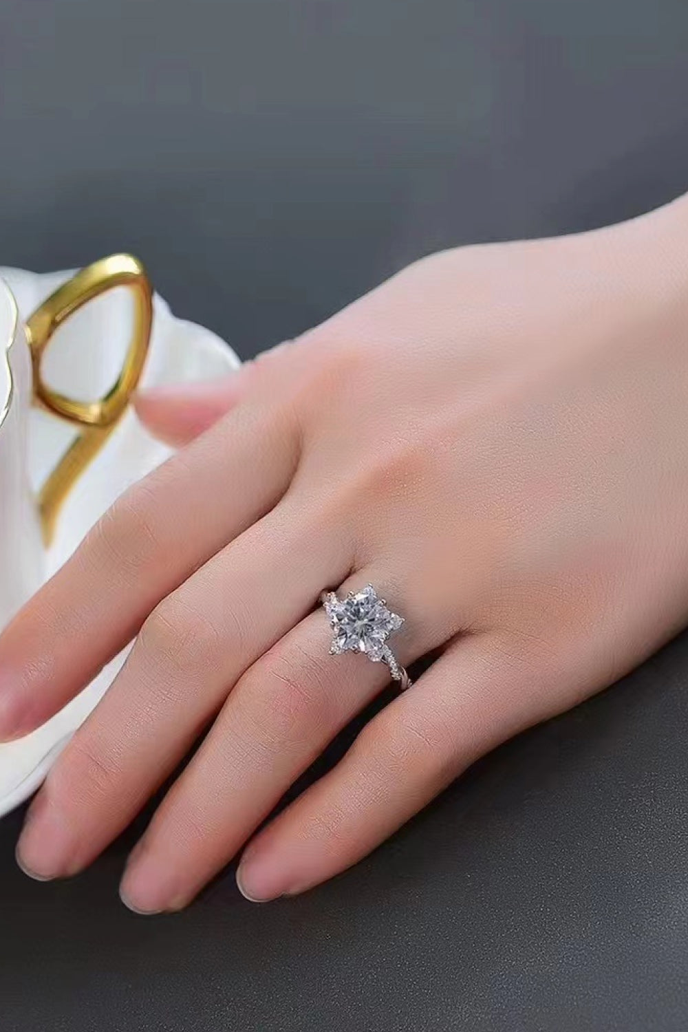 Moissanite Twisted Ring