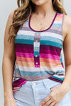 Heimish Love Me For Me Full Size Multicolored Striped Top