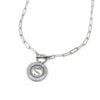 Paperclip Chain Radiant Initial Necklace - 16 inches