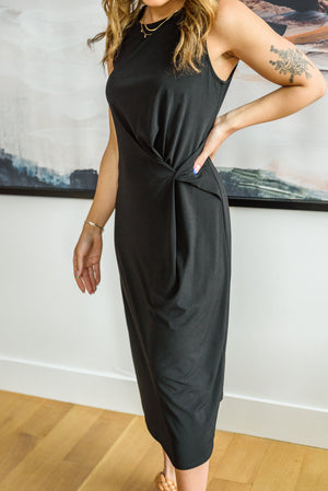 Another New Day Midi Dress in Black