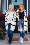 Brighter is Better Striped Cardigan in Ivory