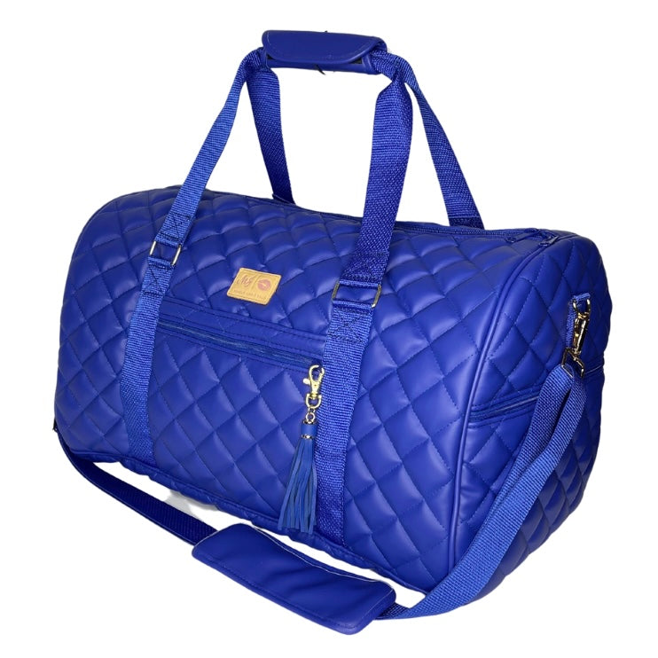 LIVE BOX- Quilted Cobalt Duffel
