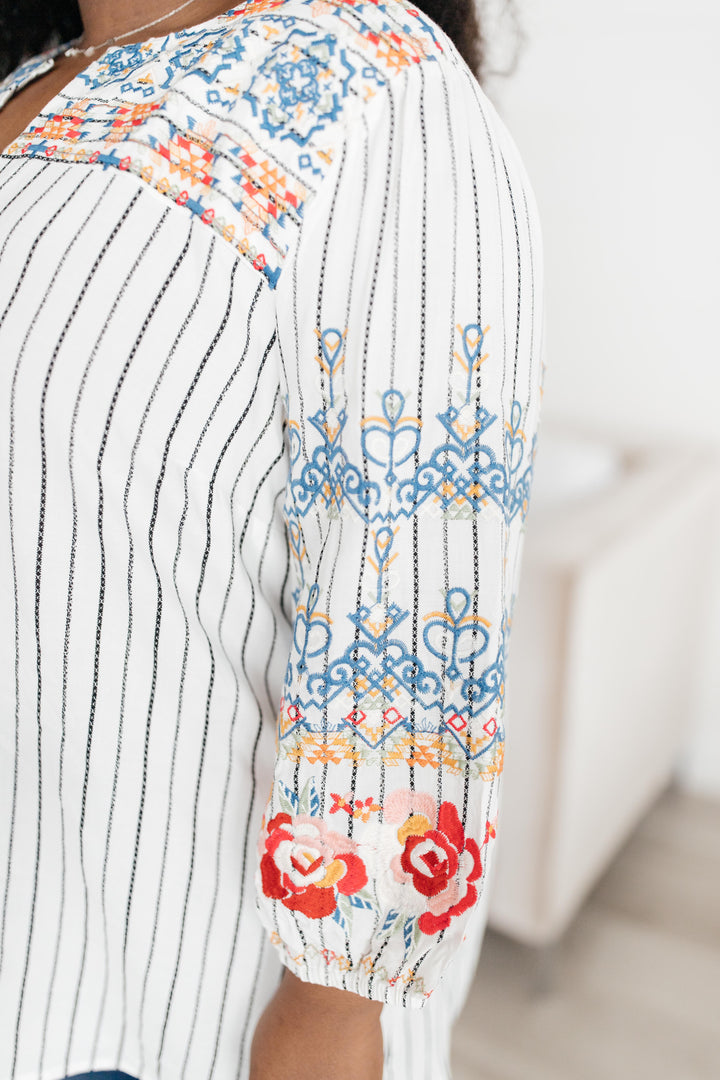 Exquisite Embroidery Blouse OW