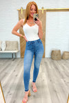 Amanda High Rise Judy Blue Pull on Release Hem Skinny Jeans