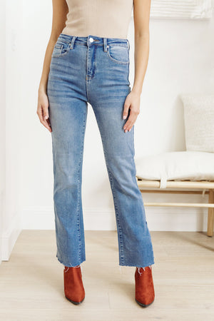 RISEN Jody Slim Flare Side Slit Jeans