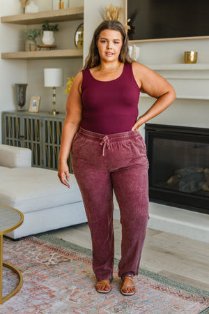 Casual But Cool Tank in Burgundy