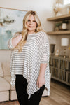 Meyers Striped High Low Boxy Top