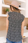 Patterns and Petals Embroidered Top - OW *FINAL SALE*
