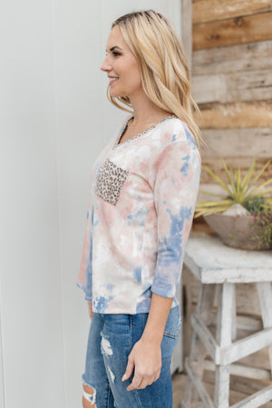 Spotted In The Clouds Top in Pink and Blue - OW *FINAL SALE*
