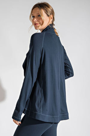 Janie Cowl Neck Asymmetric Jacket