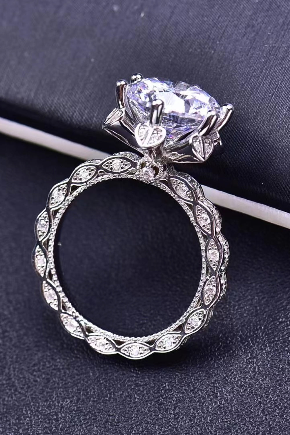 Moissanite Heart 5 Carat 925 Sterling Silver Ring