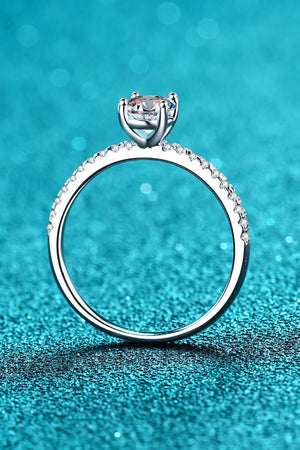 Be still my Heart 1 Carat 925 Sterling Silver Inlaid 1 Carat Moissanite Ring