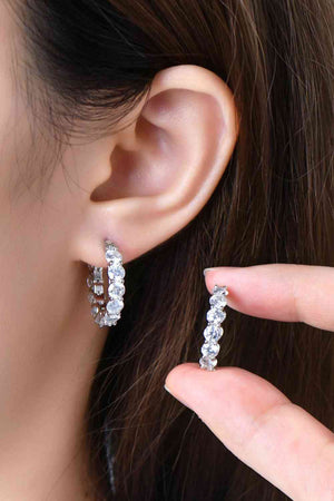 7.2 Carat Moissanite 925 Sterling Silver Earrings